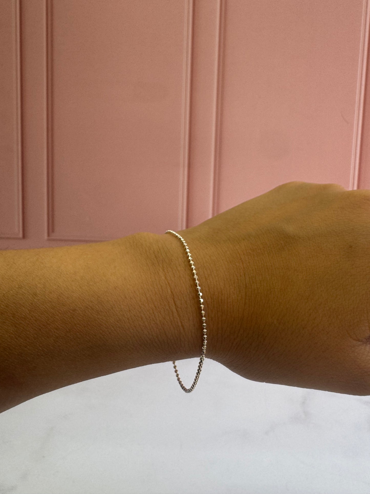 Pulsera bolita diamantada