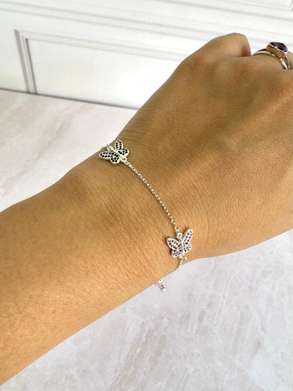 Pulsera triple Mariposa colores