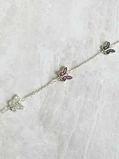 Pulsera triple Mariposa colores