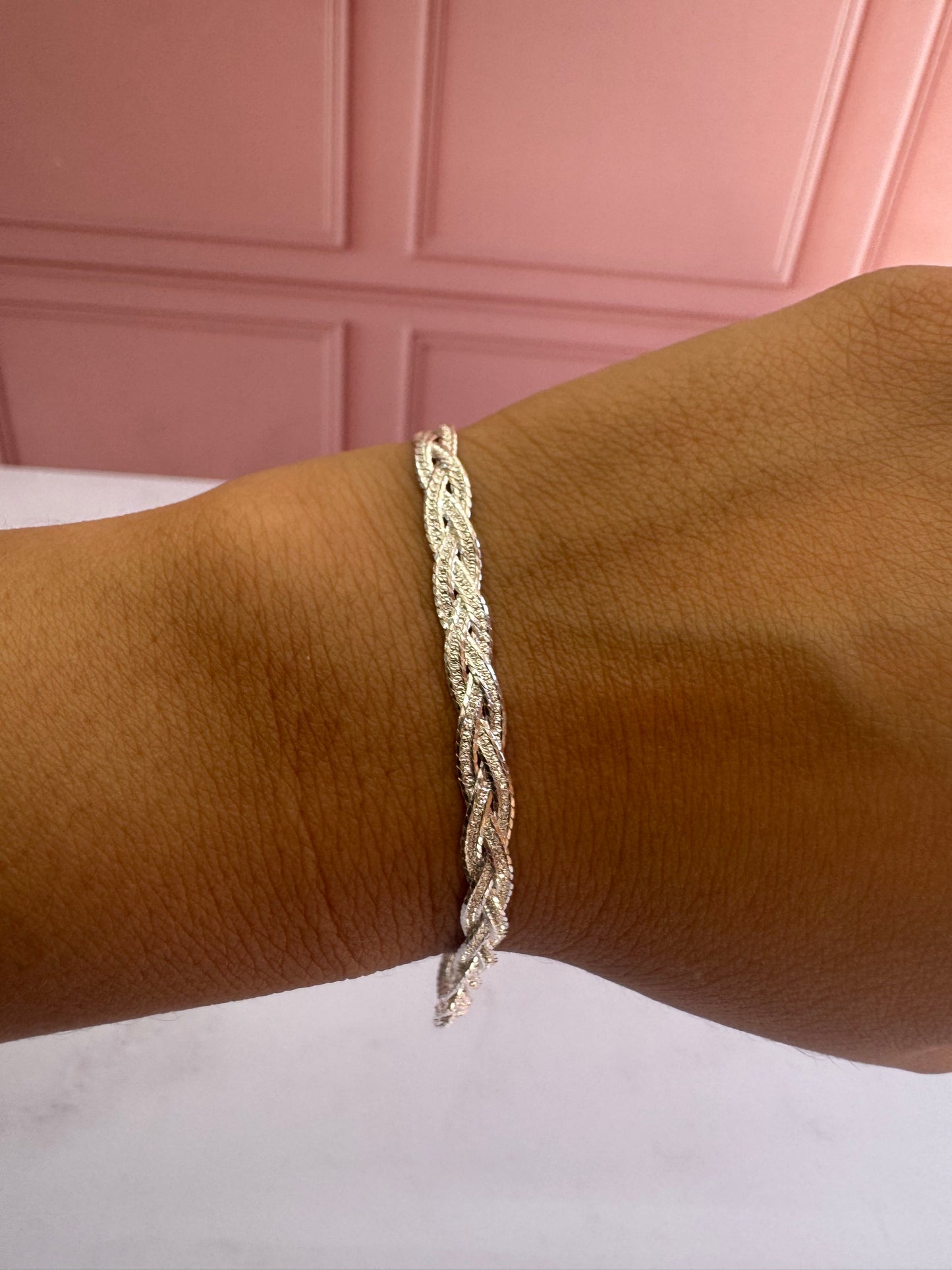Pulsera Trenzada diamantada